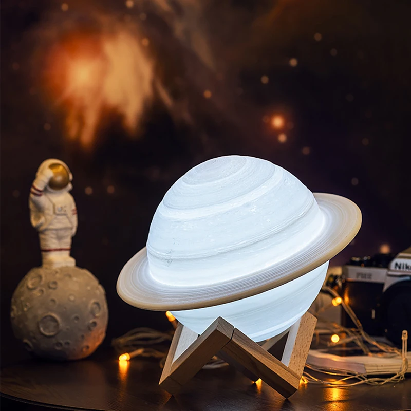 15 см usb портами и светодиодным индикатором круглый фантазия лампа Сатурна 3D