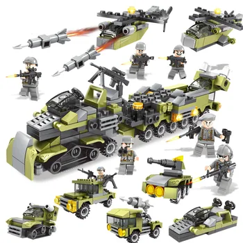 

015 296pcs Wildness Action Constructor Model Kit Blocks Compatible Bricks Toys for Boys Girls Children Modeling