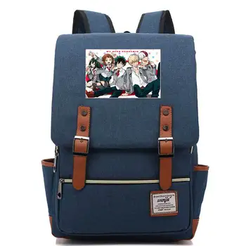 

Anime My Hero Academia Preppy School Bags Canvas Bookbag Cute Backpack Large Travel Bagpack Laptop toy gift