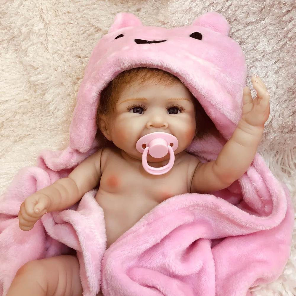 50 см 2" Bebe Reborn полное тело силикон Reborn девушка кукольные бонеки Infantil Meninas Boneca Reborn игрушки для детская Кукла Reborn