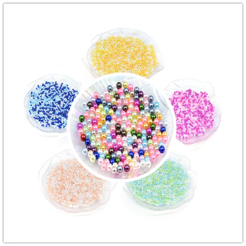 

1000pcs/bag Mix Color No Hole ABS Imitation Pearl Beads 3/4/6/8/10MM Round Plastic Acrylic Beads for DIY Jewelry Making Findings