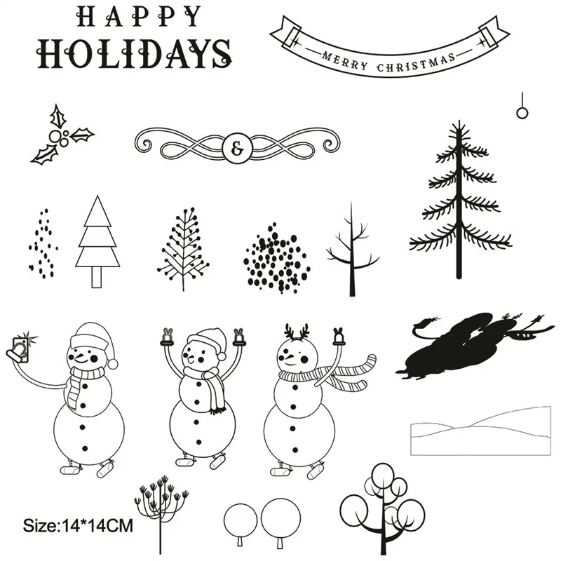 DiyArts рождественские марки/Штампы Новые - Цвет: 6