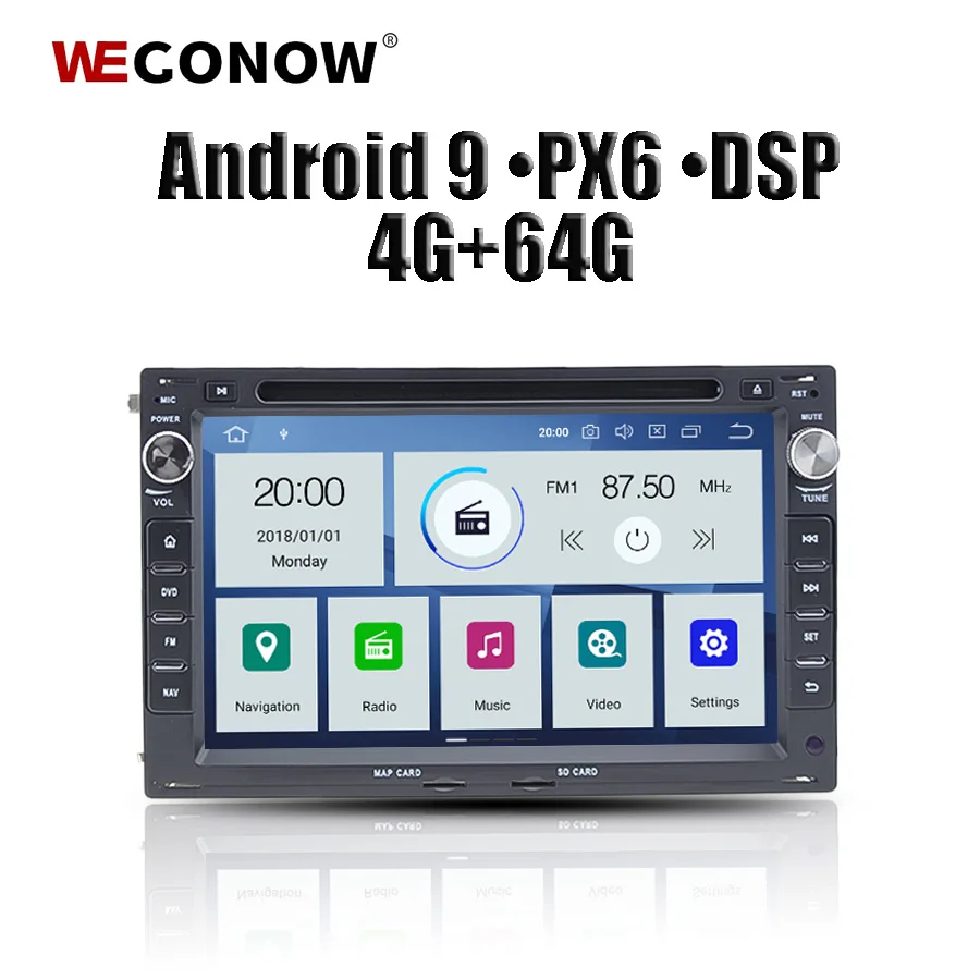DSP ips PX6 Android 9,0 6 ядерный 4 Гб ОЗУ 64 ГБ Автомобильный dvd-плеер gps карта Радио Bluetooth для VW Jetta Bora Golf 4 Passat B5 1997-2009