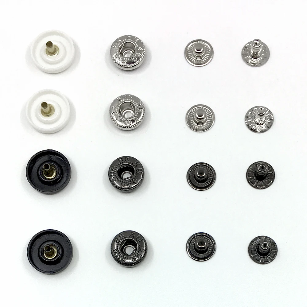 50sets Snaps top cover Black and white nylon material Buttons Plastic snaps button Rivet Button accessories T3T5 T8 button 5