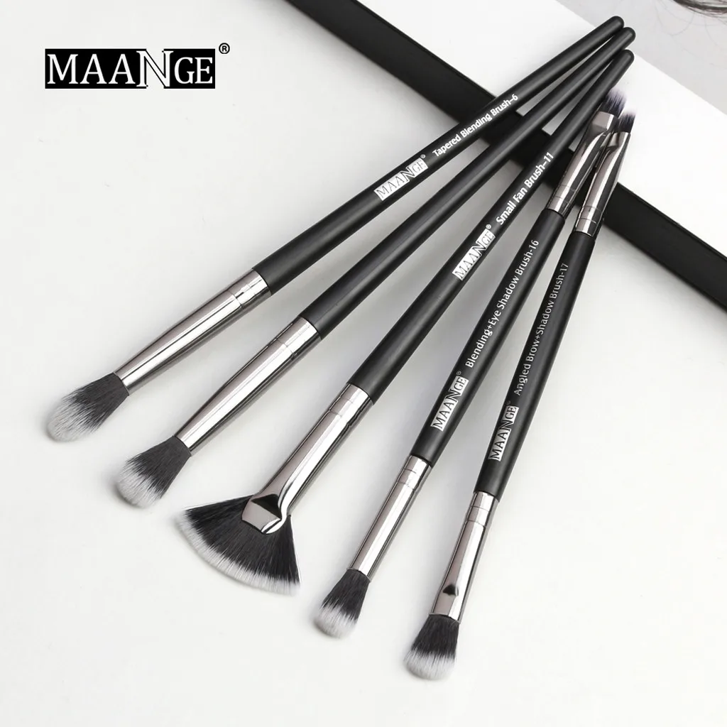 MAANGE Pro 5/12 шт./партия кисти для макияжа Набор теней для глаз растушевывание теней подводка для глаз для ресниц и бровей разноцветные кисти Кисть для макияжа BrushG1010