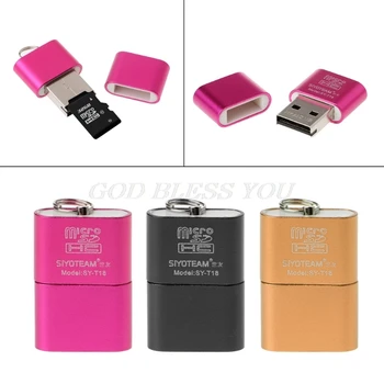 

Portable Mini Aluminum Alloy USB 2.0 A Micro SD TF Memory Card Reader Adapter