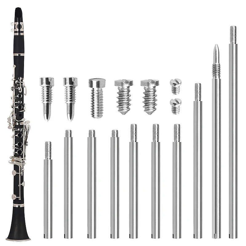 34 шт./компл. кларнет Запчасти для ремонта винты + вал стержень комплект DIY