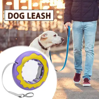 

New Dogs Walking Leads Leashes Pet Dog Running Traction Rope Retractable Puppy Harnesses Training Pet Accessories 14.6X3.8cm