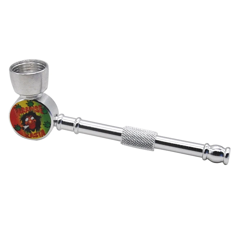 BOB-RASTA HONEYPUFF Metal Smoking Pipe Jamaica Reggae Metal BOB MARLEY Smoking Pipe Tobacco Pipes - Color: BOB-RASTA