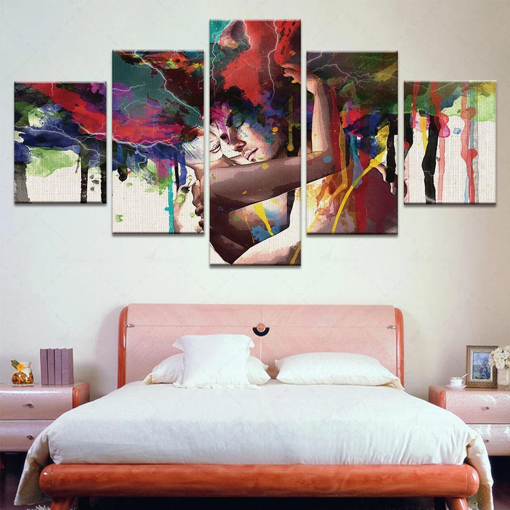 

Artsailing Hugging Lovers Family Decorative Painting Romantic Gift Canvas Painting Decoration home Wall Hanging Decor Unframed