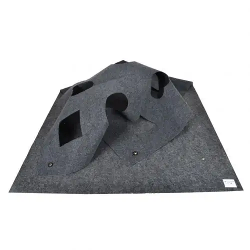 Deep Grey Игровой коврик для кошек, развивающий игровой коврик для домашних животных, складной коврик для домашних животных, устойчивый к царапинам, игрушки, коврик для укуса - Цвет: Deep Grey