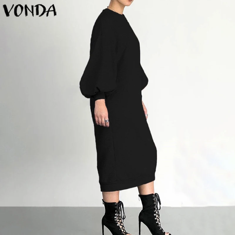 VONDA, богемное платье для беременных,, модные женские туники с длинным рукавом, платья-рубашки, Повседневные Вечерние платья, осенние платья для беременных