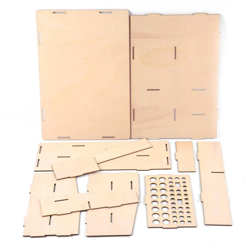 DIY Tool Screwdrivers Brush Tools Stand Rack Wooden Paint Bottles Holder Art & Craft Supplies