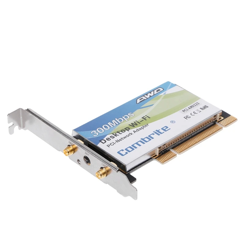 AR9223 PCI 300M 802.11b/g/n беспроводной WiFi адаптер для настольного ноутбука 6DB антенна