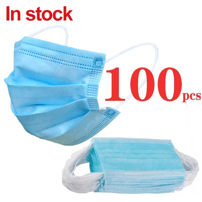 In stock! Disposable Mouth Face Masks Anti Pollution Dust Mouth Caps 3 Layer Meltblown Cloth Breathing Hygiene Mask 10 100pcs|Masks| - AliExpress