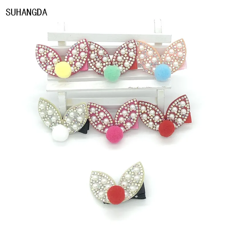 

Fashion Flash Luxury Diamond Crystal Barrette Pearl Elegant Women Girls Diamond Snowflake Hairpin Elegent Hair Barrettes