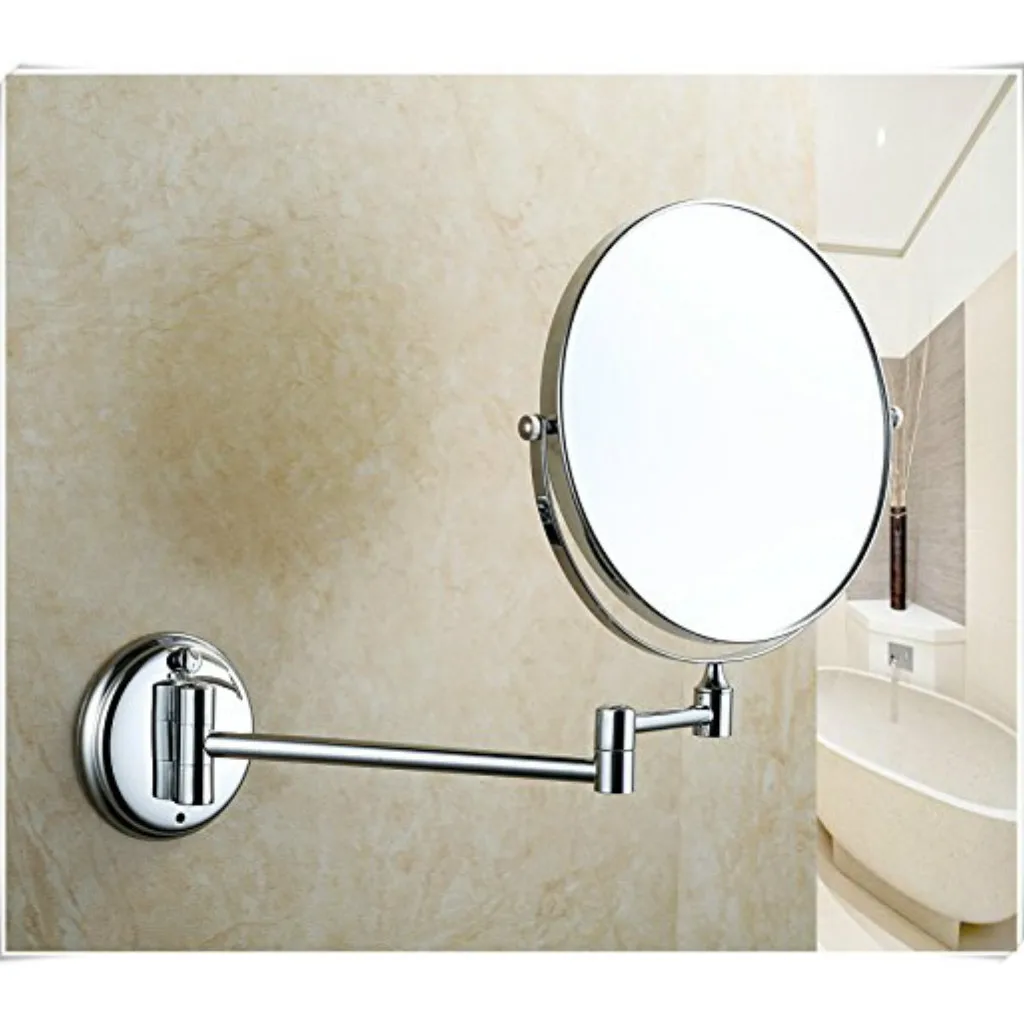 8-Inches Two-Sided Swivel Wall Mount Mirror with 5x Magnification,  for Home, Salon, Cosmetic Shop, Hotel Bathroom & Washroom