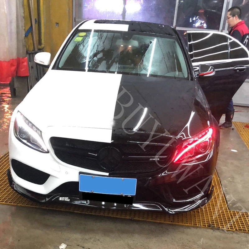 Передний бампер спойлер для Mercedes Benz W205 C Класс C180 C200 C300 C43 Бампер протектор украшения губ Диффузор