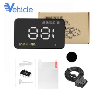 

Windshield Projector Driving Safety Car HUD A1000 OBD2 Overspeed Warning Intelligent Alarm System Car-stylingHead Up Display