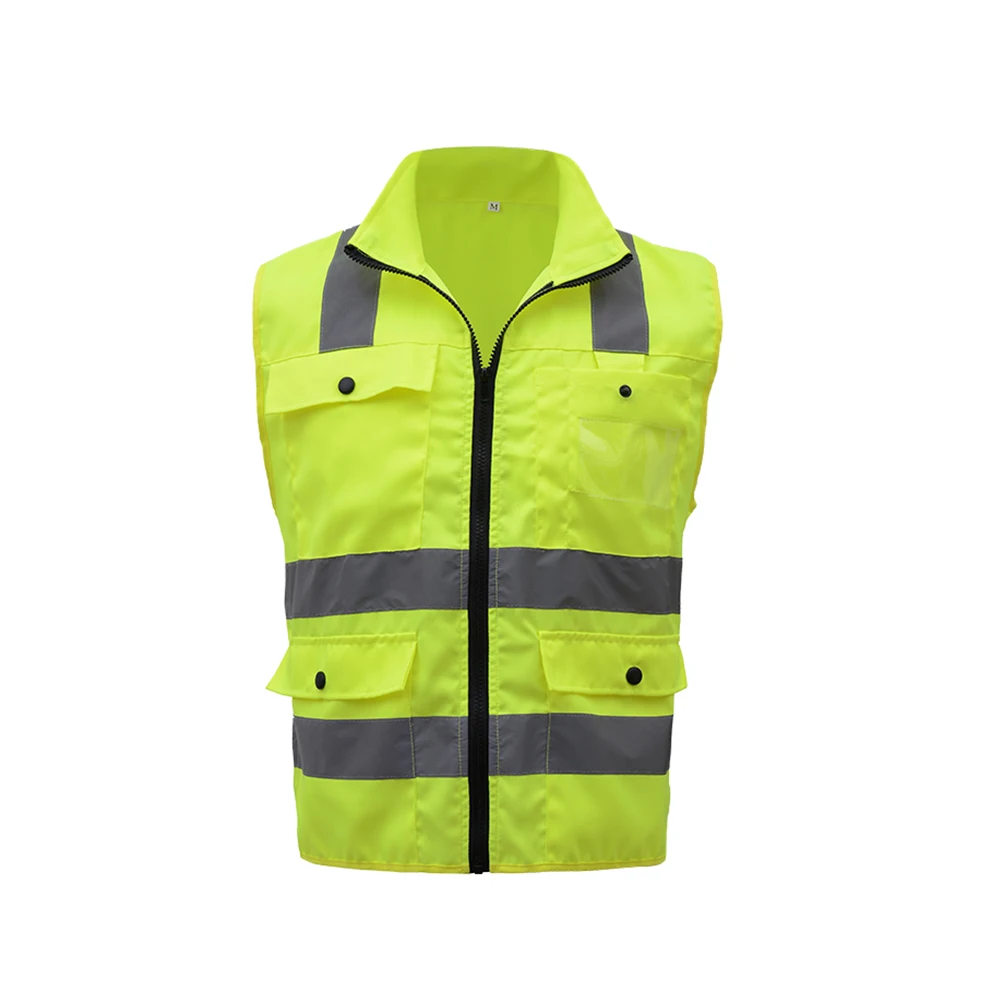 

SFVest High Visibility Reflective Safety Vest Reflective Vest Multi Pockets Workwear Security Working Clothes Day Night