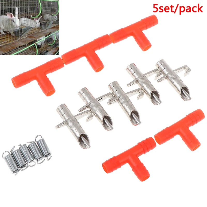 

5Pcs Rabbit Water Feeder Rodent Rabbit Ferret Mouse Nipple Water Drinker