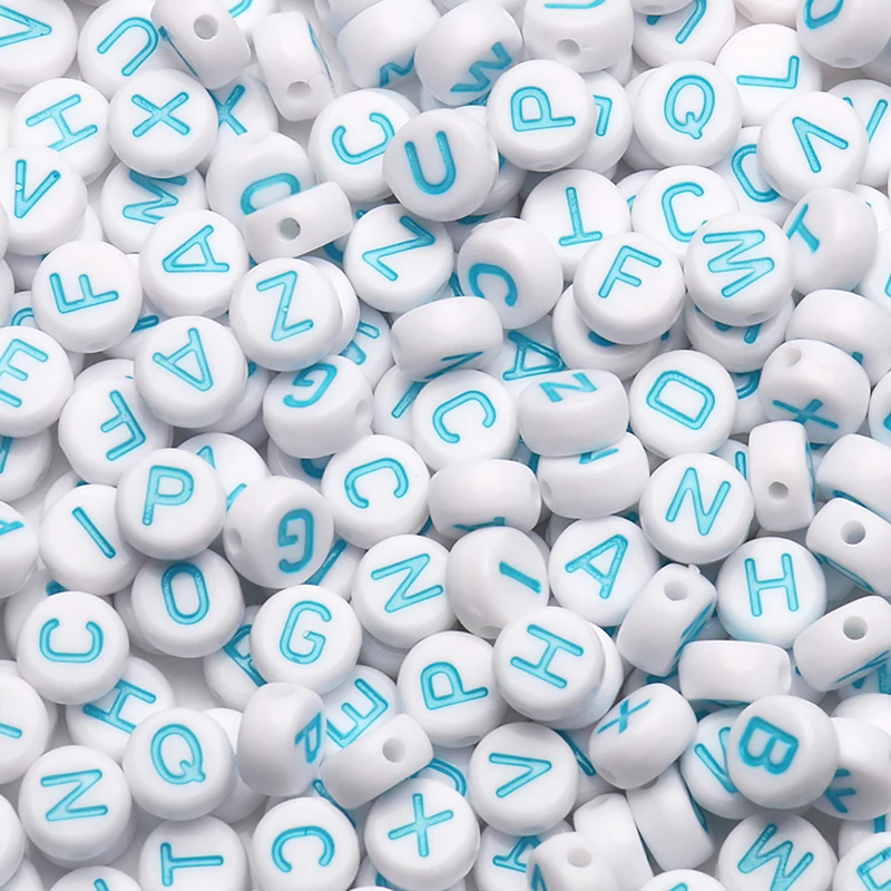 Vibrant Alphabet Acrylic Beads