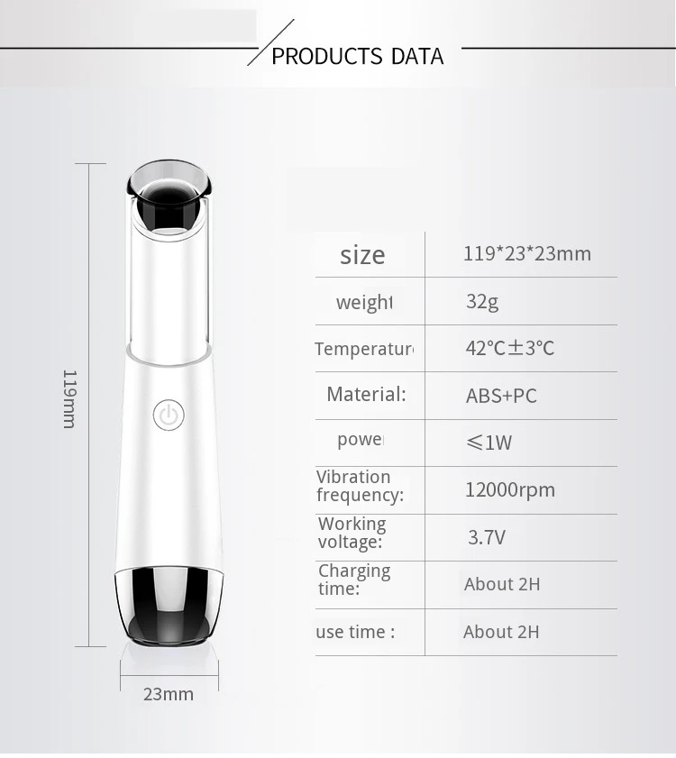 Средство для устранения морщин и ионтофореза, инструмент для красоты глаз, импортное устройство, микровибрационный массаж, Интеллектуальный Электрический массажер для глаз