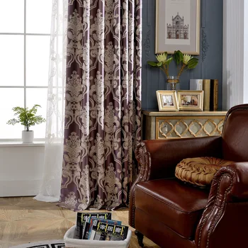 

European Classical Curtains for Living Room Dining Room Bedroom Curtains New Chinese High-precision Jacquard Luxurious Curtains