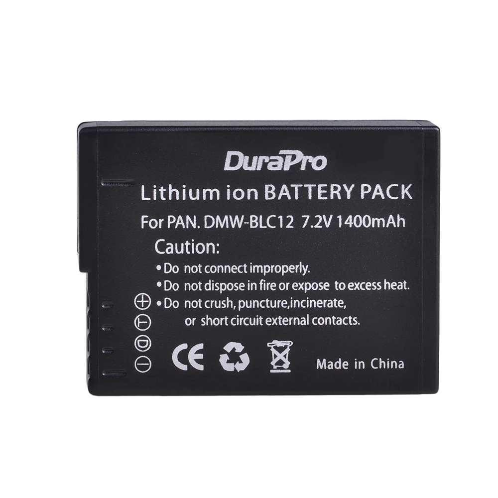 DuraPro DMW-BLC12 ДМВ BLC12E BLC12PP Батарея для цифрового фотоаппарата Panasonic DMW-BLC12E DMW-BLC12PP FZ200 FZ1000 DMC-G5 DMC-G6 GH2 V-LUX4 G5 - Цвет: 1 battery