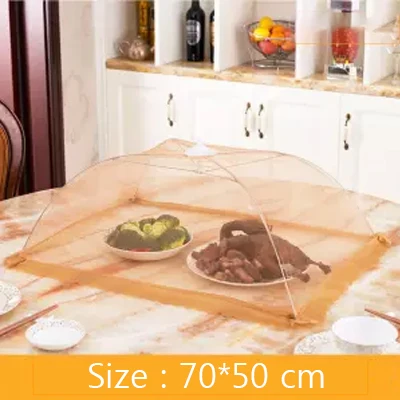 9 70 см крышка для еды для кухни, дома, крышка для овощей, крышка для зонта, блюдо, складная изоляционная Крышка для стола, пищевая Пылезащитная крышка - Цвет: 9