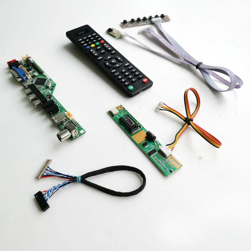 Для N121I3-L07/L08 USB VGA HDMI AV RF LVDS 20Pin 1CCFL ЖК-панель монитор клавиатура+ инвертор+ пульт дистанционного управления T. V56 плата контроллера DIY kit