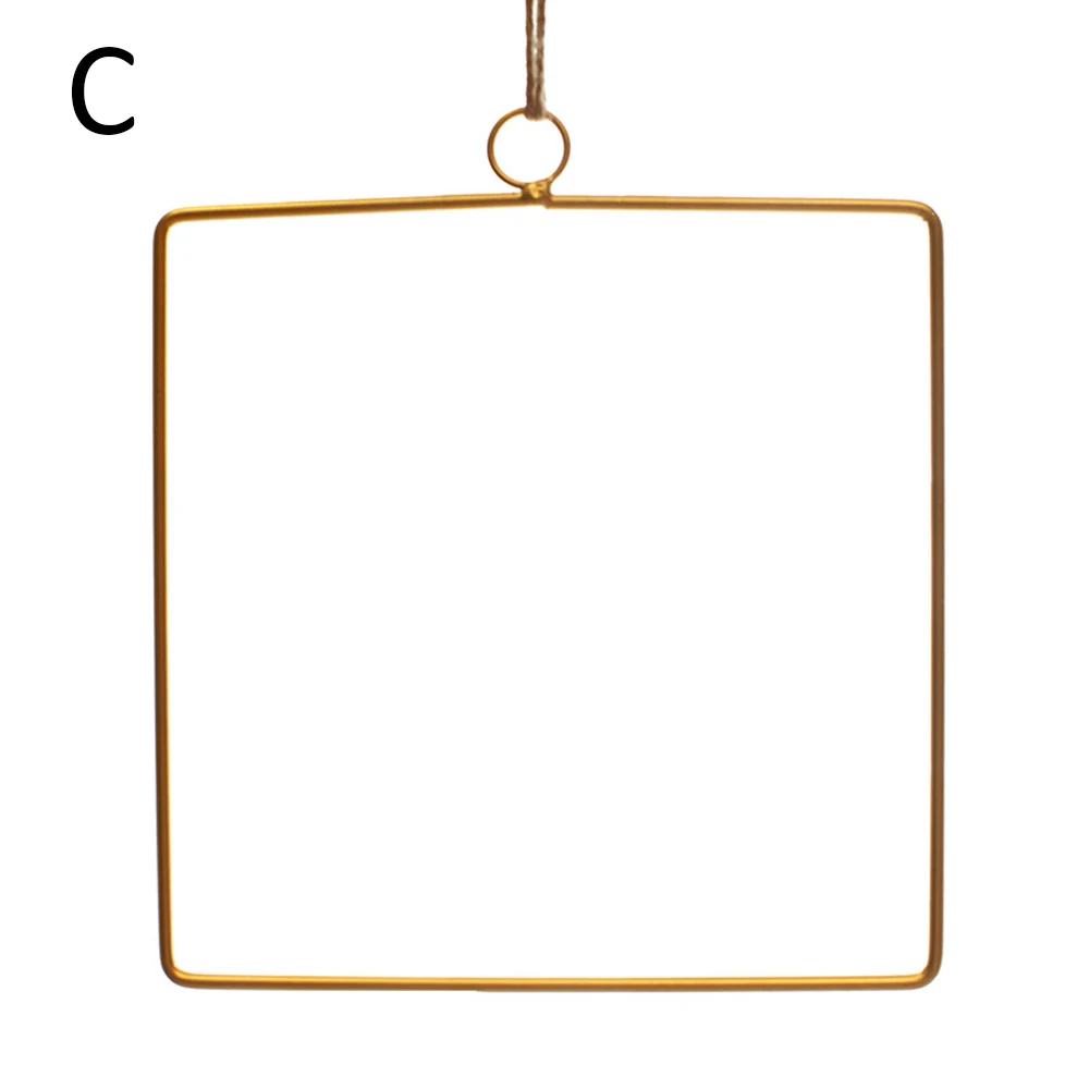INS в скандинавском стиле, железная рама, настенные подвески для дома, пеньковая веревка, ювелирное изделие для ресторана, Настенный декор для детской комнаты, орнамент колоколов, Прямая поставка - Цвет: C