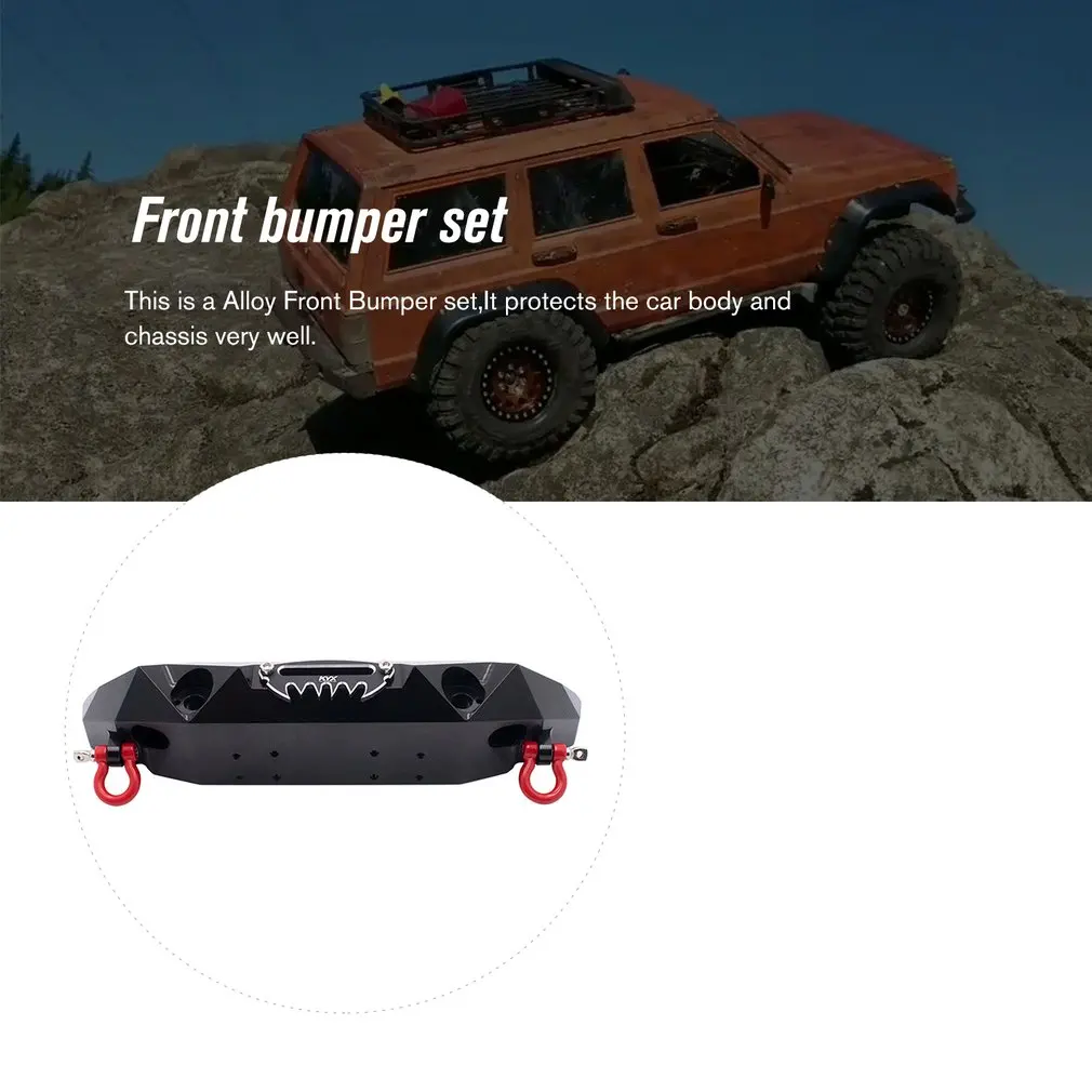 KYX Racing CNC сплав переднего бампера анти-столкновения Запчасти для модификации для Wrangler RC Гусеничный автомобиль аксессуары