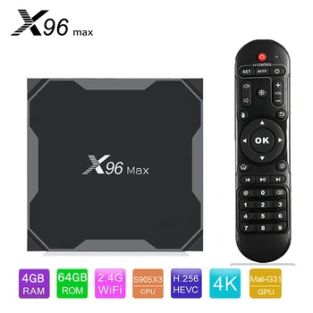 

2020 Android 9.0 TV Box X96 Max Amlogic S905x3 8K Smart Media Player 4GB RAM 64GB ROM Set top Box QuadCore 5G Wifi