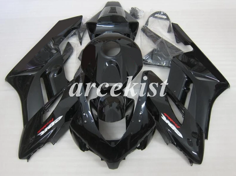 Литьевая Форма ABS мотоцикл Полный обтекатели комплект подходит для HONDA CBR1000RR 2004 2005 04 05 CBR1000 1000RR на заказ серебряный черный - Цвет: black