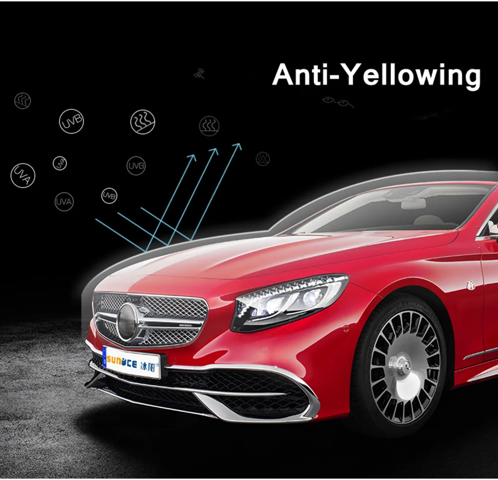 

Защитная пленка PPF SUNICE для кузова автомобиля, глянцевая невидимая защитная пленка из 100% прозрачного ТПУ для автомобиля, анти-желтый материал