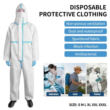 

Virus protection suit disposable protective clothing Antibacterial Anti-Viruses Chemical Protective Dust-proof Virus protection