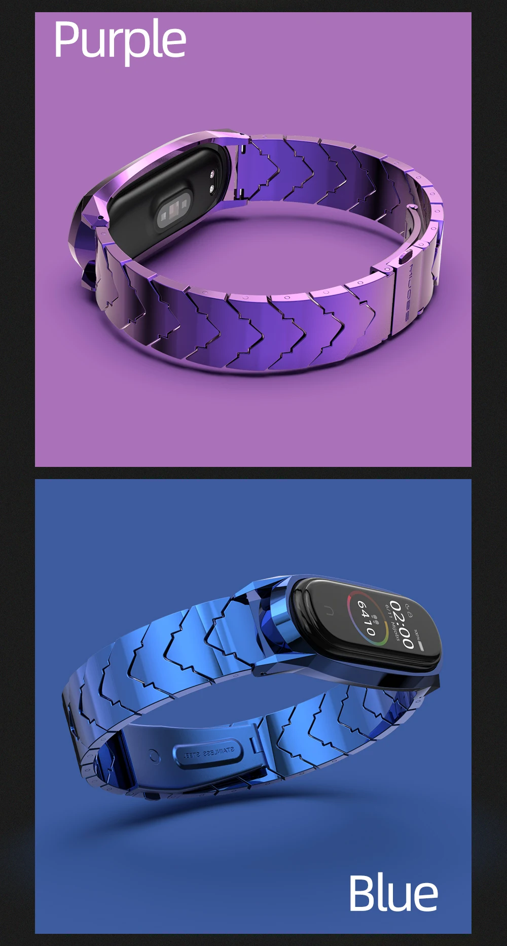 Браслет mi band 4, металлический браслет из нержавеющей стали для Xiaomi mi, браслет 3, 4, браслет mi Band 3, браслеты, стиль, ремешок mi jobs