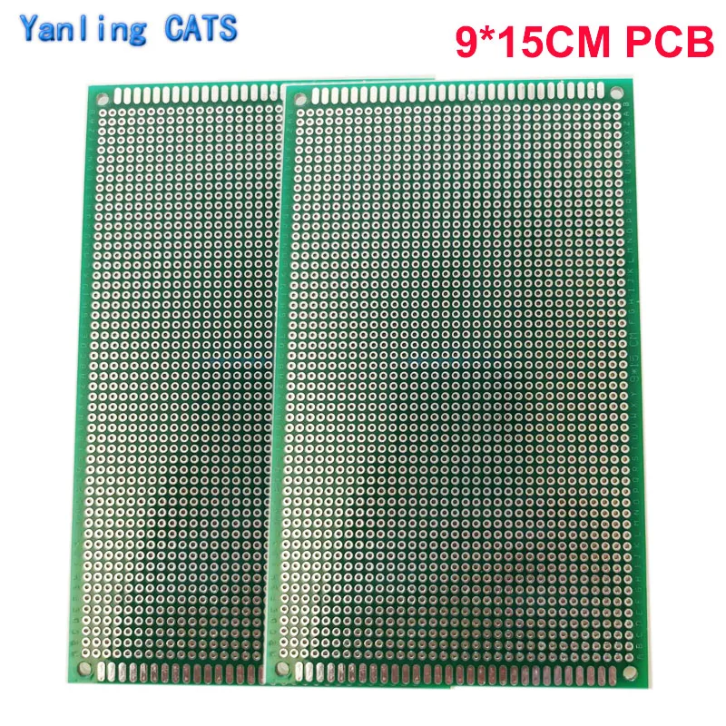 

Prototype PCB diy Universal Printed Circuit Board for establish suitable circuit 9*15cm 2PCS
