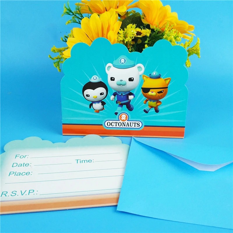 Octonauts тема вечерние украшения барнакулы Kwazii песо бумажный стаканчик, тарелка, шляпа, Детские воздушные шары для вечеринки на день рождения