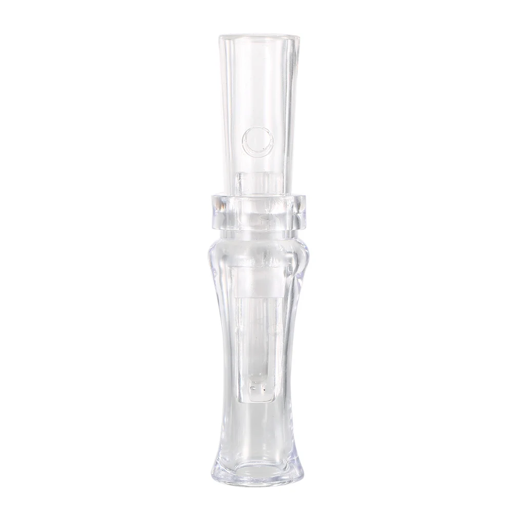 

Outdoor Sports Hunting Call Transparent Plastic Duck Hunting Call Whistle with Single Reed Hunting Calls