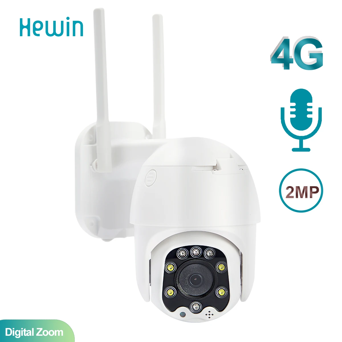Купольная камера с SIM-картой 4G PTZ 1080P HD наружная беспроводная видеонаблюдения Wi-Fi