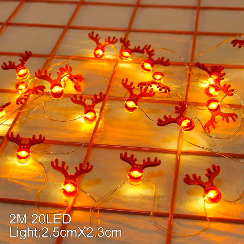 Christmas Deer Светильник для занавесок, Лунная звезда, светодиодный светильник, гирлянда для сада, романтическая Лунная звезда, гирлянда, Рождественское украшение, Светильники для сада-фея - Цвет: Christmas Deer