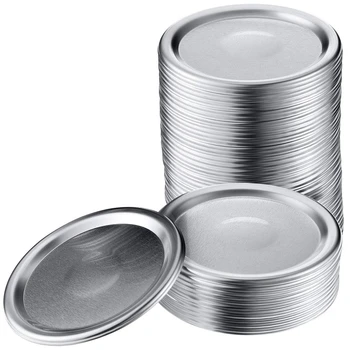 

Split-Type Lids Reusable Leak Proof Storage Solid Caps Metal Canning Jar Lids Compatible with Regular and Wide Mouth