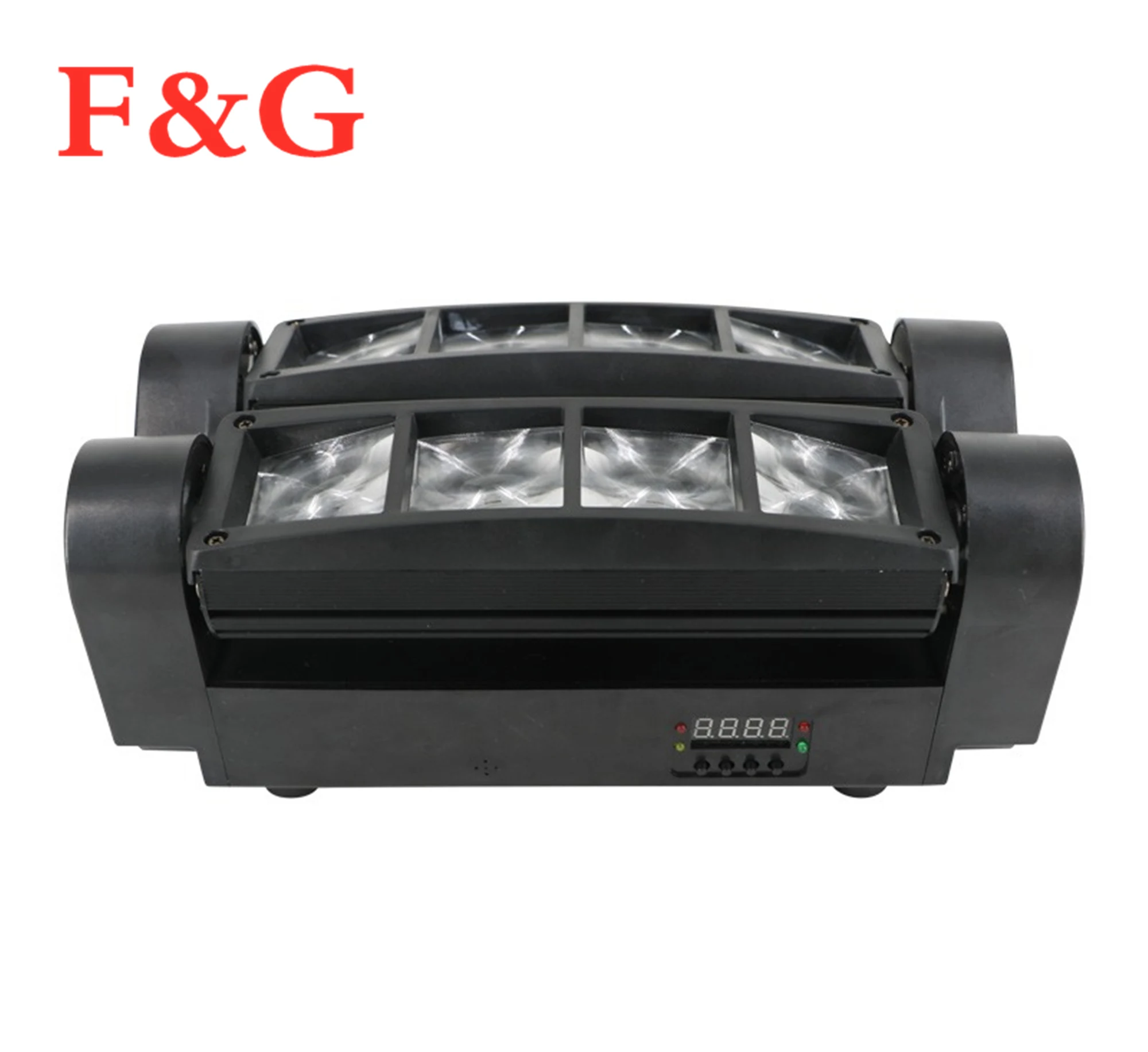 

F&GMini LED 8x10 W RGBW cabeza móvil LED araña haz etapa iluminación DMX 512 araña luz buena para fiesta de discoteca DJ