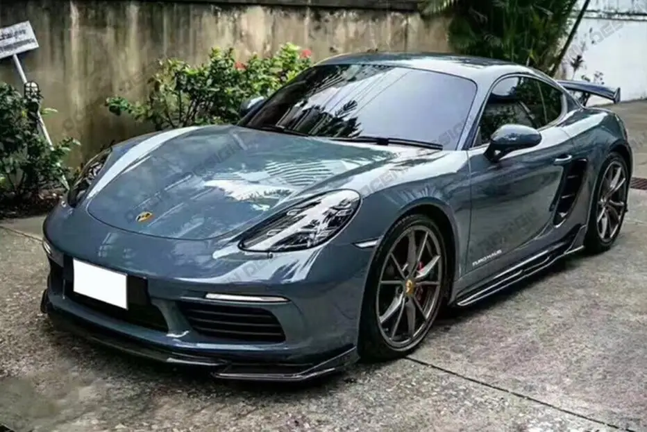 

Carbon Fiber Car Front Rear Bumper Spoiler Lip Diffuser Car Side Skirt Fits For Porsche 718 Cayman Boxster Arma Style 2017 2018