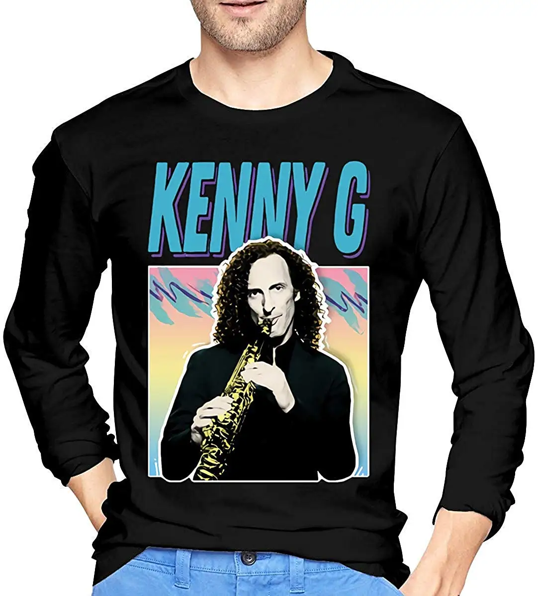 FGHFG Kenny G унисекс Мужские 3D принт с длинным рукавом футболки Забавные графикой для