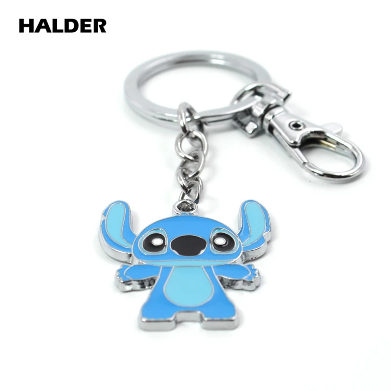 KS0013 halder Lilo& Stitch брелок забавная Новинка сплавочная Эмаль Подвеска фигура брелки ювелирные аксессуары на кольцо для ключей