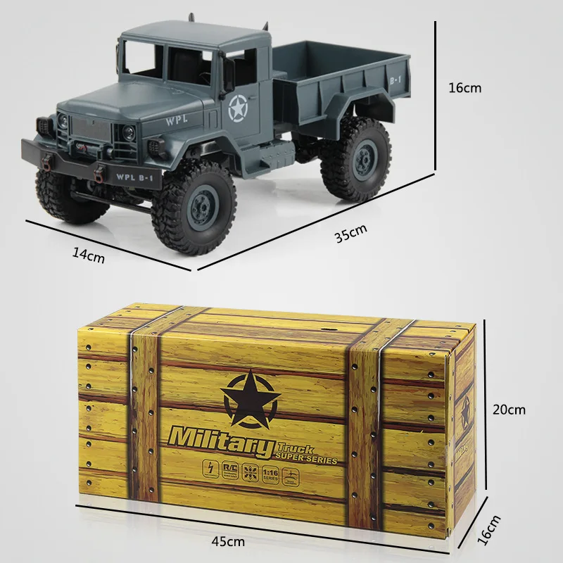 

B- 14 jun ka Car Simulation 1: 16 Four-Wheel Drive Climbing Stunt off-Road 2.4G Anticollision Shatter-resistant Remote Control C