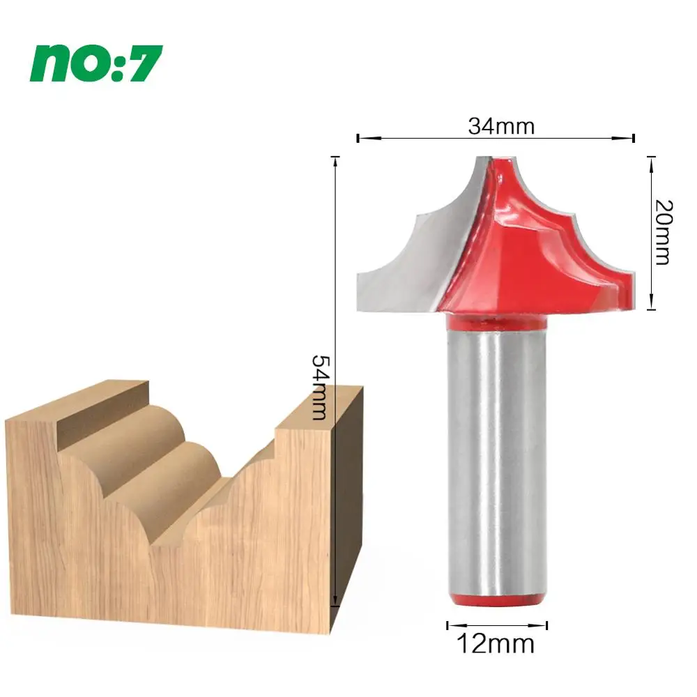 1" хвостовик Bullnose бусина колонна лицо литья фрезы для деревообработки инструменты - Длина режущей кромки: NO7